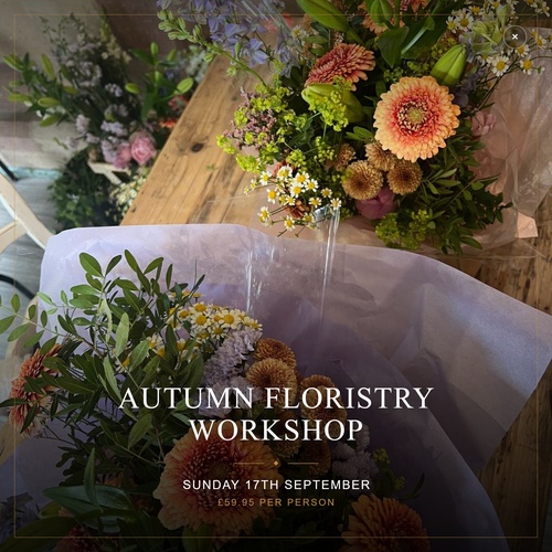 Autumn floristry workshop at Weston Hall.