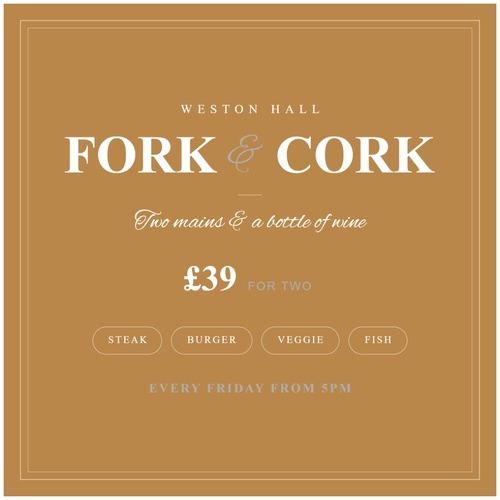 Fork & Cork new themed menu on Friday